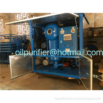 Carbinet Transformer Oil Regeneration Plant, Enclosed Power Sector Oil Purifier, Oil Purification machine IP56 protect